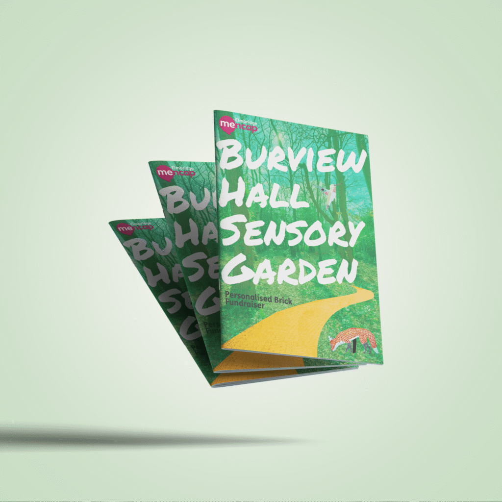 Burview sensory garden yellow brick road charity fundraising flyer