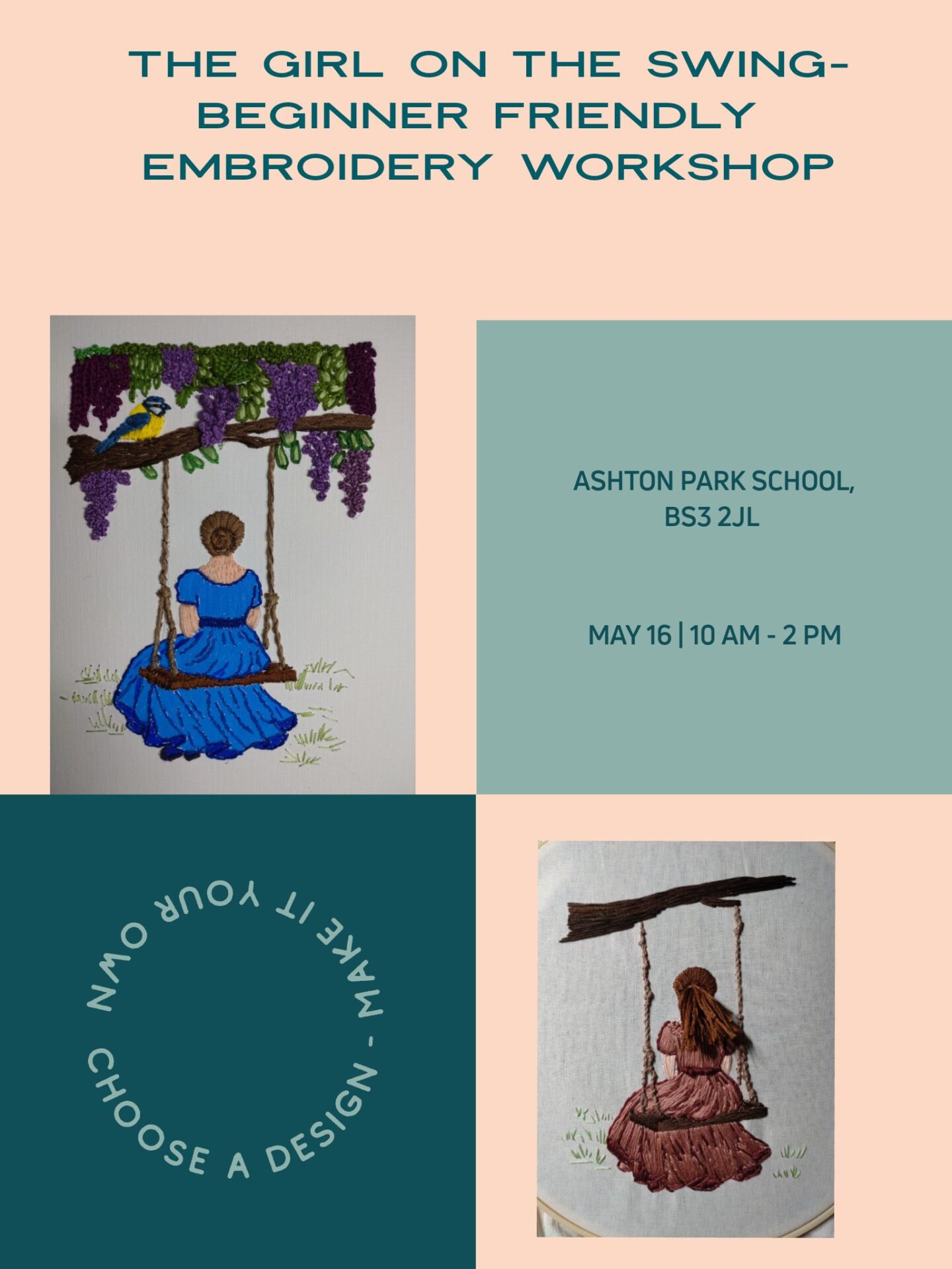 Beginner friendly embroidery workshop