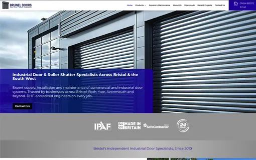 Brunel Doors website by 29 Design