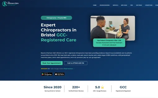 Hanham Clinic website by 29 Design